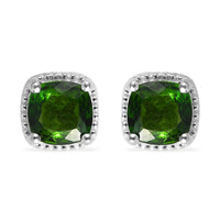 Chrome Diopside 1.20 ctw Stud Earrings in Sterling Silver