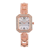 Strada Austrian Crystal Japanese Movement Watch with Silvertone Strap (31.75mm-27.94mm) (7.00-8.5 Inches)