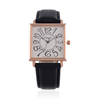 Strada Japanese Movement Watch in Rosetone with Black Faux Leather Strap (33.02mm) (7.00-8.75 Inches)