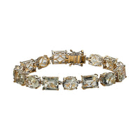 AAA Montezuma Prasiolite Bracelet in Vermeil YG Over Sterling Silver (7.25 In) (12.15 g) 41.00 ctw
