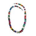 Multi Agate Beaded Necklace 20 Inches in Sterling Silver 293.50 ctw - Sticky add to cart bar
