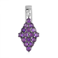 Amethyst Pendant in Stainless Steel 1.75 ctw