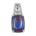 Mojave Purple Turquoise Solitaire Pendant in Platinum Over Copper with Magnet 6.50 ctw - Sticky add to cart bar