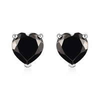 Elite Shungite Solitaire Stud Earrings in Platinum Over Sterling Silver 2.70 ctw