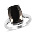 Elite Shungite Solitaire Ring in Platinum Over Sterling Silver 3.50 ctw - Sticky add to cart bar