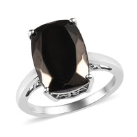 Elite Shungite Solitaire Ring in Platinum Over Sterling Silver 3.50 ctw