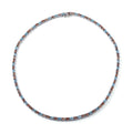 Multi Zircon Tennis Necklace 18 Inches in Platinum Over Sterling Silver 20 Grams 32.25 ctw - Sticky add to cart bar