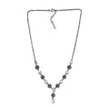 Artisan Crafted Polki Diamond Floral Station Necklace 18 Inches in Sterling Silver 9 Grams 1.50 ctw - Sticky add to cart bar