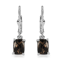 Matrix Silver Shungite Earrings in Sterling Silver 3.25 ctw