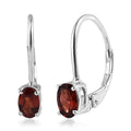 Mozambique Garnet Lever Back Earrings in Sterling Silver 0.85 ctw - Sticky add to cart bar