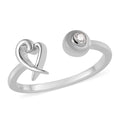 Moissanite Ring in Platinum Over Sterling Silver (Size 10) - Sticky add to cart bar