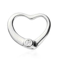 Moissanite Heart Pendant in Platinum Over Sterling Silver 0.07 ctw - Sticky add to cart bar