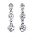 Moissanite Dangle Earrings in Platinum Over Sterling Silver 1.60 ctw - Sticky add to cart bar