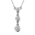 Moissanite Fancy Necklace 18 Inches in Platinum Over Sterling Silver 0.75 ctw - Sticky add to cart bar