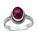 Bali Legacy Rubellite Quartz (Triplet) Ring in Sterling Silver (Size 10.0) 3.00 ctw - Sticky add to cart bar