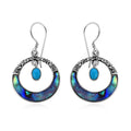 Bali Legacy Sleeping Beauty Turquoise and Abalone Shell Inner Drop Earrings in Sterling Silver 1.00 ctw - Sticky add to cart bar