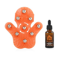 RBX Life Active Massage Glove with Body Oil Set