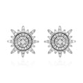Diamond Stud Earrings in Platinum Over Sterling Silver 0.60 ctw - Sticky add to cart bar