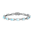 Premium Rainbow Moonstone and White Zircon Bracelet in Platinum Over Sterling Silver (7.25 In) 18.15 ctw - Sticky add to cart bar