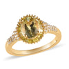 Natural Golden Tanzanite & Yellow Diamond