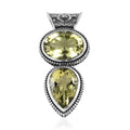 Artisan Crafted Ouro Verde Quartz Pendant in Sterling Silver 10.00 ctw - Sticky add to cart bar