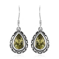 Artisan Crafted Ouro Verde Quartz Earrings in Sterling Silver 5.75 ctw - Sticky add to cart bar