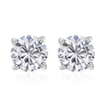 Moissanite 1.85 ctw Solitaire Stud Earrings in 950 Platinum, Moissanite Earrings, Stud Earrings, Platinum Earrings - Sticky add to cart bar