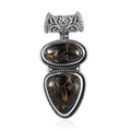 Artisan Crafted Matrix Silver Shungite Pendant in Sterling Silver 5.00 ctw - Sticky add to cart bar