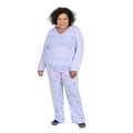 AMANDA PAIGE Yellow Floral Knit Pajama Set - 1X - Sticky add to cart bar