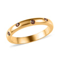 Orange Diamond Band Ring in Vermeil Yellow Gold Over Sterling Silver 0.10 ctw - Sticky add to cart bar