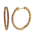 Luxoro 14K Yellow Gold Orange Diamond Hoop Earrings 2.00 ctw - Sticky add to cart bar
