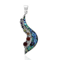 Sajen Silver Abalone Shell and Multi Gemstone Pendant in Sterling Silver 2.50 ctw - Sticky add to cart bar