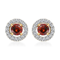 Luxoro 10K Yellow Gold Orange Diamond (IR), Diamond Stud Earrings 0.75 ctw