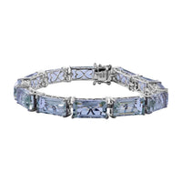 Montezuma Prasiolite Bracelet in Platinum Over Sterling Silver (8.00 In) 55.35 ctw