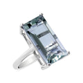 AAA Montezuma Prasiolite Solitaire Ring in Platinum Over Sterling Silver 6.50 ctw - Sticky add to cart bar