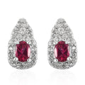 Premium Ouro Fino Rubellite and White Zircon Earrings 0.85 ctw - Sticky add to cart bar