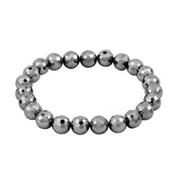 Terahertz Trapezoid Faceted Beaded Stretch Bracelet 150.00 ctw