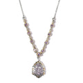 Madagascar Purple Sapphire and White Zircon Necklace 18 Inches in Vermeil Yellow Gold and Platinum Over Sterling Silver 1.35 ctw - Sticky add to cart bar