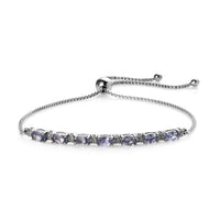 Peacock Tanzanite Bolo Bracelet in Platinum Over Sterling Silver 1.85 ctw