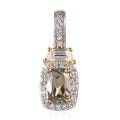 AAA Turkizite and White Zircon Halo Pendant in Vermeil Yellow Gold Over Sterling Silver 1.15 ctw - Sticky add to cart bar