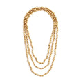White Pearl Glass Beaded Endless Necklace (100 Inches) - Sticky add to cart bar