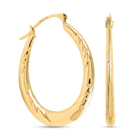 10K Yellow Gold Earrings, Gold Hoops, Wedding Jewelry For Women