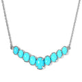 Sleeping Beauty Turquoise Necklace 18 Inches in Platinum Over Sterling Silver 5.90 ctw - Sticky add to cart bar