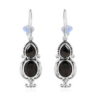 Artisan Crafted Elite Shungite Earrings in Sterling Silver 4.40 ctw