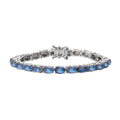 Aurora Moonstone Tennis Bracelet in Platinum Over Sterling Silver (8.00 In) (12.35 g) 24.75 ctw - Sticky add to cart bar