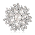 Austrian Crystal Floral Belt Buckle in Silvertone - Sticky add to cart bar