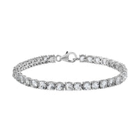 TLV Premium Brazilian Goshenite Tennis Bracelet in Platinum Over Sterling Silver (6.50 In) 9.65 ctw