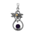 Bali Legacy Amethyst Dragonfly Pendant in Sterling Silver 0.15 ctw - Sticky add to cart bar