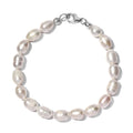 Freshwater Pearl Bracelet with Heart Charm in Sterling Silver (7.25 In) - Sticky add to cart bar