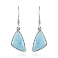 Artisan Crafted Larimar Dangle Earrings in Sterling Silver 10.15 ctw - Sticky add to cart bar